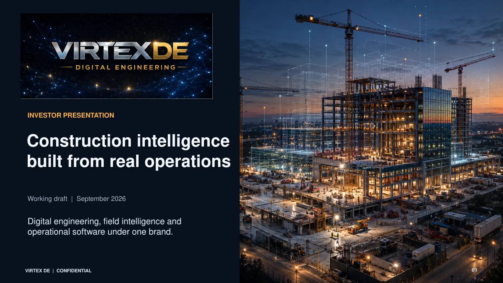 Slide 1: Virtex DE investor presentation